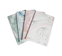 Emartbuy Marble Effect Exercise Book Diary Notebook Notepad Writing Journal Ruled A5 32 Sheets (64 Pages) - Set of 4