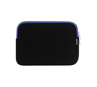 Emartbuy Midnight Black/Blue Neoprene Laptop Sleeve 13-15 Inch | Premium water-resistant neoprene with full-zip closure; Lightweight; Compatible with Notebooks and Chromebooks