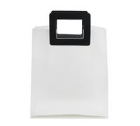 Emartbuy Pack of 12 Clear PVC Gift Bags with Black Handle 20 x 10 x 22 cm | Premium Transparent Handbag Style Packaging for Gifts, Hampers & Party Favors
