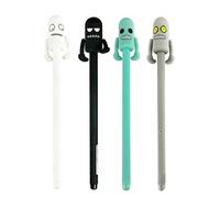 Emartbuy Pack of 4 Smooth Writing Gel Pens Black Gel Ink .50mm Tip - Ghost Gel Pens