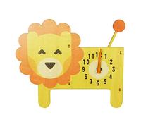 Emartbuy Silent Pendulum Wall Clock for Children Kids Bedroom Living Room Kitchen Wall Decoration - Lion Yellow Orange