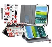 Emartbuy Universal 7-8.8 Inch Toy Town Multi Angle Folio Wallet Case Cover With Card Slots and Stylus Pen Compatible With Selected Devices Listed Below