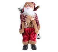 EMASDGEY 11.8in Multicolor Standing Santa, Red gold