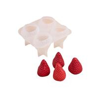 EMASDGEY 3D Strawberry Molds Casting Silicone Ornament Making Epoxy Resin Baking Strawberry Scened