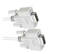 EMASDGEY DB9 RS232 Cable with Gold Plated, Business to business 10M | Shielded Construction with PVC Outer Layer and Screw Fastening Hardware for Device Setup and Port Use