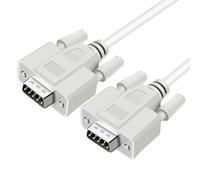 EMASDGEY DB9 RS232 Cable with Gold Plated, Business to business 3M | Shielded Construction with PVC Outer Layer and Screw Fastening Hardware for Device Setup and Port Use