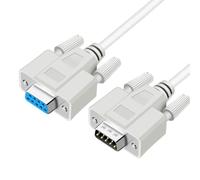 EMASDGEY DB9 RS232 Cable with Gold Plated, Business to female 5M | Shielded Construction with PVC Outer Layer and Screw Fastening Hardware for Device Setup and Port Use