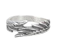 EMASDGEY Decorative Finger Jewelry with an Open Wraparound Structure | Silver-Tone Finish, Visible Flight-Inspired Detail, Open Front Structure for a Distinctive Finger-Worn Accent