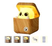 EMASDGEY Intelligent Night Light with Shy Cats Design and Quiet, A