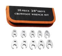 EMASDGEY Professional Steel Crowfoot Wrench Set, 10mm to 19mm | 10mm-19mm, Steel Construction, Nut Removal, Carry Pouches, Efficient, Automotive Repair