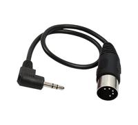 EMASDGEY Right Angled 3.5mm to DIN5P 5Pin Cable Robust Housing, 0.5m | Flexible, Durability Construction, Robust Housing and Clear Transfer for Portable Music Devices and Studio