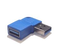 EMASDGEY USB3.0 Male to Female Extension Adapter 90, Blue RIGHT BEND | Fast Data Transfer Power Adapter for Laptops Mobile Phones Tablets, 90 Degree Angled Extension Connector, Car