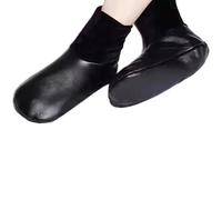 EMASDGEY Waterproof PU Leather Slipper Socks for Women and Men Winter Warm Thick Fleece Lined Thermal Casual Home Carpet Non Slip Adult Floor