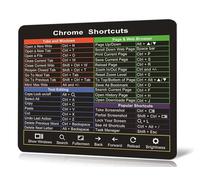 EMAXMUT Office/Excel/Word/PPT Shortcuts Cheat Sheet Mat,Keyboard Shortcut Mouse Pad, Mouse Pad Desk Mat Office Software Excel Shortcuts Mousepad (Multi Chrome, 24L x 20W cm)