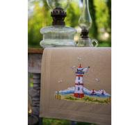 EMB T/RUN LIGHTHOUSE - Embroidery Kit: Table Runner: Lighthouses - Vervaco Groves & Thames Multi One Size