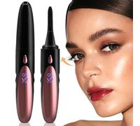 Embagol Heated Eyelash Curlers Fast Heat up Within 10s 24 Hours Long Lasting Electric Eyelash Curler Type-C Rechargeable 4 Heating Modes Anti-Burn LED Display Makeup Tools(Black)
