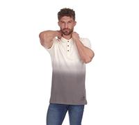 Embargo Mens Dip Tie Dye Polo Shirt Short Sleeve Retro Vintage T-Shirt Top Regular Fit Charcoal