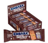 Embark Marshmallow Crispy Puff Protein Bar - Vegetarian - Triple Layered Protein Snack Bar (10x40g) Plant Based Marshmallow and Protein - Hand Dipped in Milk Chocolate - High Fibre (Chocolate Brownie)