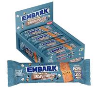 Embark® Marshmallow Crispy Puff Protein Bar - Vegetarian - Triple Layered Protein Snack Bar - (10x41g) Plant Based Marshmallow and Protein - Hand Dipped in Milk Chocolate - High Fibre (Milk Chocolate)