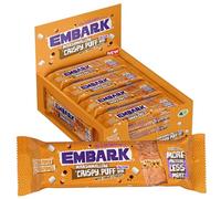 Embark® Marshmallow Crispy Puff Protein Bar - Vegetarian - Triple Layered Protein Snack Bar - (10x41g) Plant Based Marshmallow and Protein - Hand Dipped in Milk Chocolate - High Fibre (Creamy Caramel)