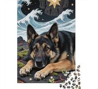 Embark on The German Shepherd Puzzle Journey - 1000 Pieces of Wooden Wonder, A Perfect Mix of Entertainment And Brain Exercise