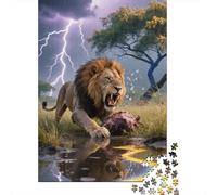 Embark on The Lion Puzzle Journey - 1000 Pieces of Wooden Wonder, A Perfect Mix of Entertainment And Brain Exercise