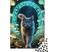 Embark on The Russian Blue Puzzle Journey - 1000 Pieces of Wooden Wonder, A Perfect Mix of Entertainment And Brain Exercise