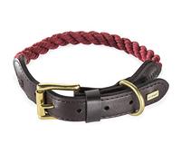 Embark Pets Country Dog Rope Collar - Braided Cotton and Leather Finish -Small, Medium, Large and Extra Large dog collar - Puppy Collars Durable and Strong Build for Training, Walking, Running