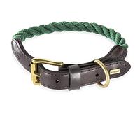 Embark Pets Country Dog Rope Collar - Braided Cotton and Leather Finish -Small, Medium, Large and Extra Large dog collar - Puppy Collars Durable and Strong Build for Training, Walking, Running