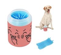 Embarrassed Spiral Look Portable Dog Foot Cleaner Cup Silicone Brush Soft Feet Cleaning Kit for Medium to Large Dogs