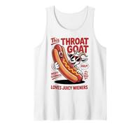 Embarrassing Shirt Funny Inappropriate Vintage Throat Goat Tank Top, Men, White, Large