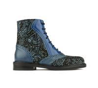 Embassy London Brick Lane Boots - Blue - Women's leather oxford higher ankle boot with brogue detail - UK 5 / EU 38 / US 7