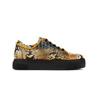 Embassy London Camila - Black & Orange Snake - Women’s Chunky Leather Platform Trainer - UK 5 / EU 38 / US 7