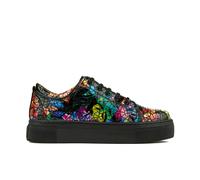 Embassy London Camila - Dark Tropical - Women's black platform leather trainer in dark print - UK 7 / EU 40 / US 9