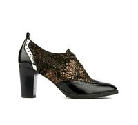 Embassy London Casino - Black & Gold - Women's oxford pump in 3 inch heel with brogue details - UK 6.5 / EU 39.5 / US 8.5
