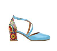 Embassy London Dannii - Blue Signature - Women's leather closed toe comfortable 2.4 inch heel sandal - UK 2 / EU 35 / US 4