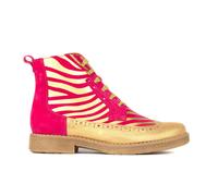 Embassy London Hatter - Pink & Gold Stripes - Women's Leather Ankle Lace-up Boot - UK 3 / EU 36 / US 5
