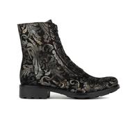 Embassy London Laviva High - Black & Gold & Burgundy - Women's wide fitted leather higher ankle boot wool lined - UK 9 / EU 42 / US 11