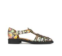 Embassy London Sandy - Navy & Pink - Women's fishermen flat leather sandal with covered heel - UK 4 / EU 37 / US 6