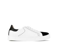 Embassy London Serena - Black & White - Women’s Leather Trainer with Brogue Details - UK 8 / EU 41 / US 10