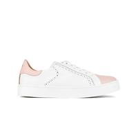 Embassy London Serena - Pink & White - Women’s Leather Trainer with Brogue Details - UK 7 / EU 40 / US 9