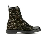 Embassy London Traveller - Black Gold - Women's leather higher ankle boot in gold and black - UK 2 / EU 35 / US 4