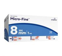 Embecta Micro-Fine 1ml U-100 with 30G 8mm Syringe | Multipurpose Use Syringe | Model No: 320935 | Latex-Free, CE Certified, Pack of 100