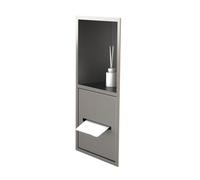 Embed Shower Niche Stainless Steel Wall WallTileable Tissue Embedded Tile Ready Shelf Easy To Install Insert Bathroom Storage for Shampoo Soap Toiletries