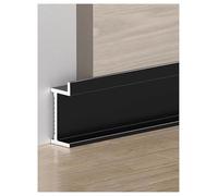 Embedded Aluminum Alloy Baseboard Kit, 2/3/5cm Ultra-Thin Wall Molding, Complete Set with Corners, Easy Installation 4Pcs(50mm/2in)