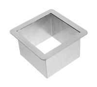 Embedded Built-in Trash Chute Cover, 304 Stainless Steel Countertop Trash Chute, Square Recessed Waste Bin, Brushed Silver Open Top Design, Drop-in Garbage Can for Kitchen Coffee Bar,220mm(180mm)