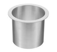 Embedded Built-in Trash Chute Cover, Built-in Stainless Steel Trash Can, Brushed Finish Hollow Waste Chute, Round Recessed Countertop Garbage Bin, Kitchen Desktop Bottomless Trash Bucket,200mm(170mm)