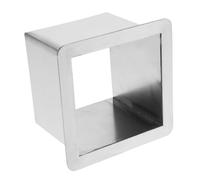Embedded Built-in Trash Chute Cover, Recessed Countertop Hollow Trash Can, 304 Stainless Steel Recessed Waste Container, Brushed Silver Open Top Trash Bin for Kitchen Commercial Use,180mm(140mm)