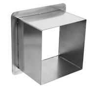 Embedded Built-in Trash Chute Cover, Recessed Countertop Trash Chute, 304 Stainless Steel Square Waste Bucket, Sleek Space-Saving, Hidden Built-in Garbage Bin for Kitchen Coffee Bar Desk,220mm(160mm)