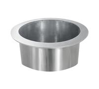 Embedded Built-in Trash Chute Cover, Small Modern Built-in Waste Chute, Round 304 Stainless Steel Countertop Garbage Bin, Hidden Drop-in Bottomless Trash Can for Home Kitchen Office Desk,220mm(150mm)